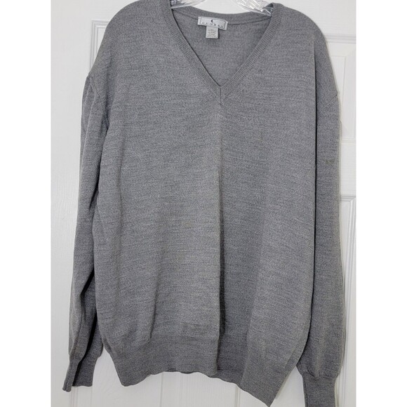Cumran 100% Merino‎ Wool V-neck Mens Sweater Made In Italy XXL - Picture 1 of 10